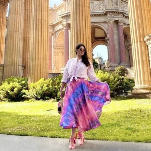 Anthropologie Dresses & Skirts - Anthropologie Bl^nk London Jodi Tie Dye A-Line High Waisted Midi Skirt